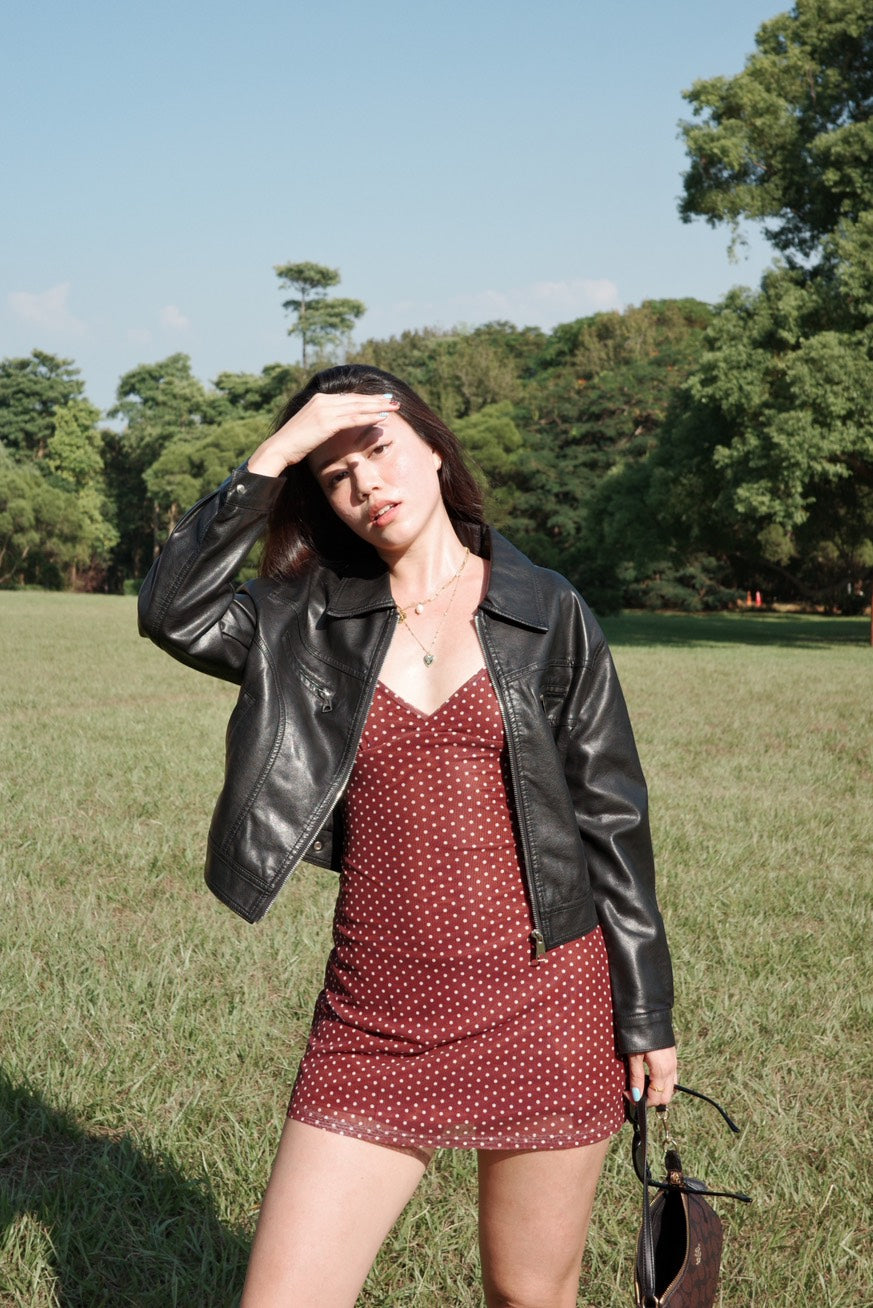 ♟️短版翻領黑色皮衣夾克外套📰🖤