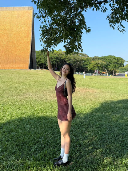 𝐂𝐨𝐟𝐟𝐞𝐞 𝐝𝐚𝐭𝐞☕️𝐛𝐫𝐨𝐰𝐧 𝐏𝐨𝐥𝐤𝐚 𝐝𝐨𝐭 𝐝𝐫𝐞𝐬𝐬🤎🧸