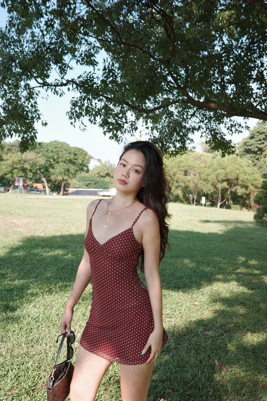 𝐂𝐨𝐟𝐟𝐞𝐞 𝐝𝐚𝐭𝐞☕️𝐛𝐫𝐨𝐰𝐧 𝐏𝐨𝐥𝐤𝐚 𝐝𝐨𝐭 𝐝𝐫𝐞𝐬𝐬🤎🧸