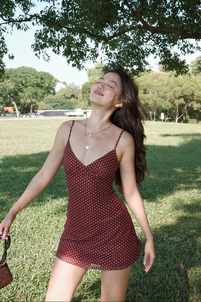 𝐂𝐨𝐟𝐟𝐞𝐞 𝐝𝐚𝐭𝐞☕️𝐛𝐫𝐨𝐰𝐧 𝐏𝐨𝐥𝐤𝐚 𝐝𝐨𝐭 𝐝𝐫𝐞𝐬𝐬🤎🧸