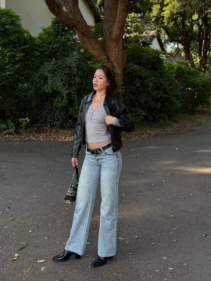 ♟️短版翻領黑色皮衣夾克外套📰🖤