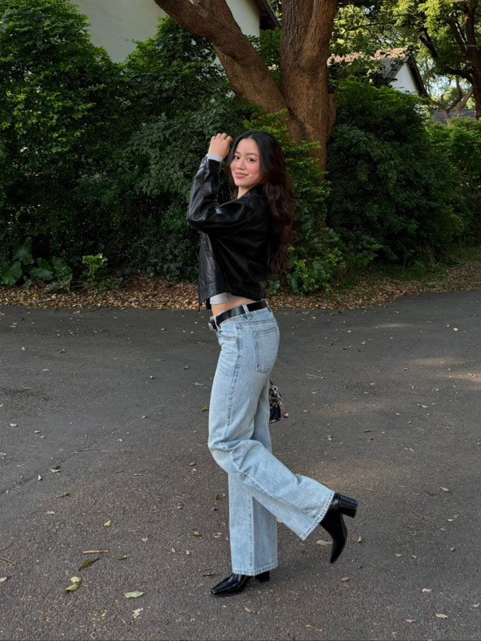 本期必買!!👖美式復古淺藍色低腰直筒牛仔褲💌⭐️