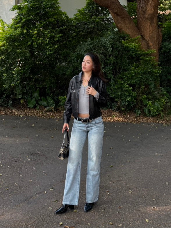 本期必買!!👖美式復古淺藍色低腰直筒牛仔褲💌⭐️