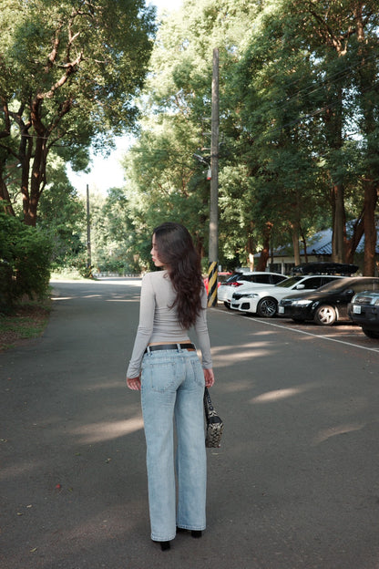 本期必買!!👖美式復古淺藍色低腰直筒牛仔褲💌⭐️