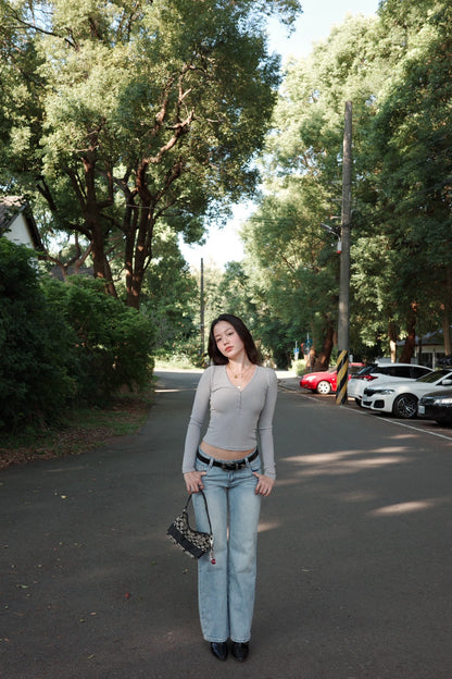 本期必買!!👖美式復古淺藍色低腰直筒牛仔褲💌⭐️