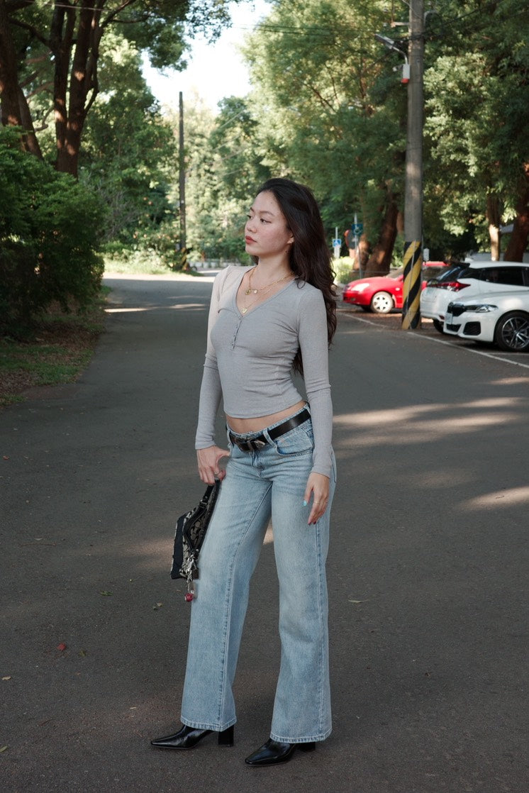 本期必買!!👖美式復古淺藍色低腰直筒牛仔褲💌⭐️