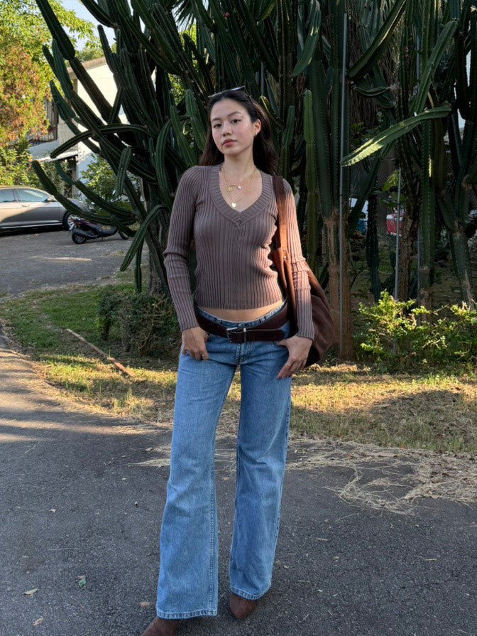 本期大必買!!超好看👖中藍色低腰直筒牛仔褲📰