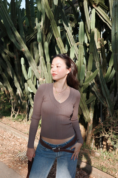 必買🍂🧶早秋針織復古2000s V領長袖📺