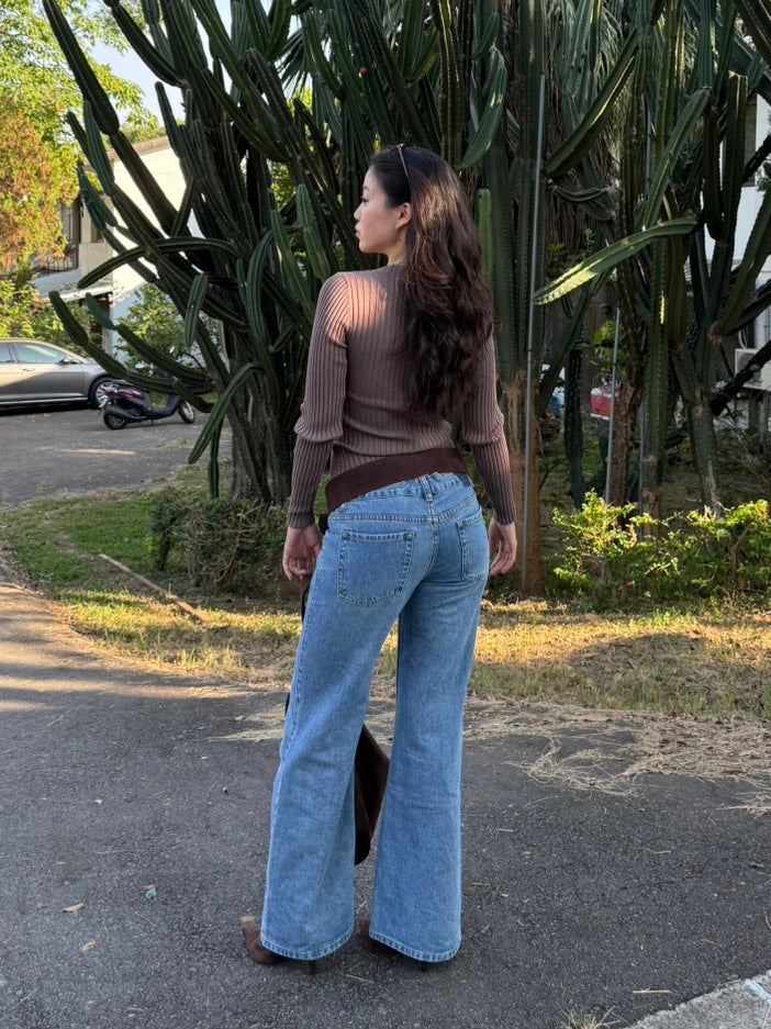 本期大必買!!超好看👖中藍色低腰直筒牛仔褲📰