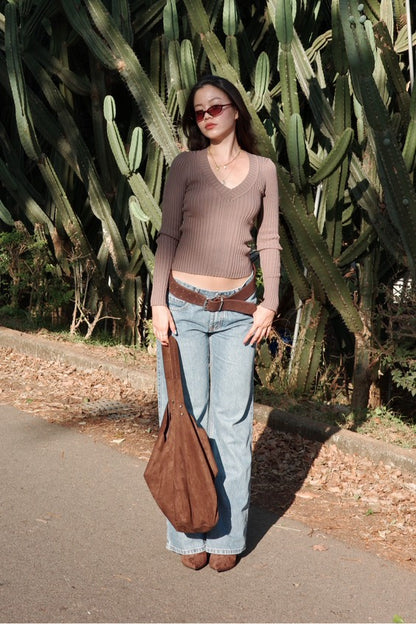 必買🍂🧶早秋針織復古2000s V領長袖📺