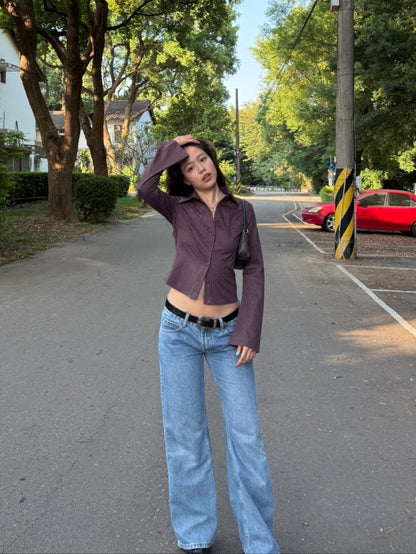 本期大必買!!超好看👖中藍色低腰直筒牛仔褲📰