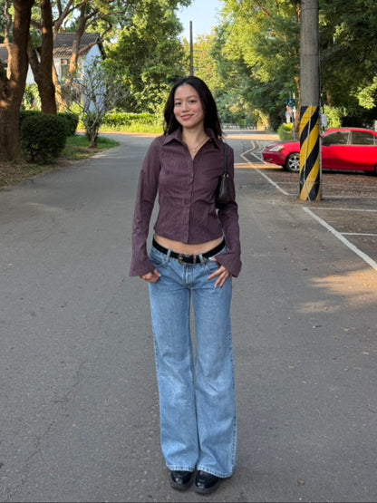 本期大必買!!超好看👖中藍色低腰直筒牛仔褲📰