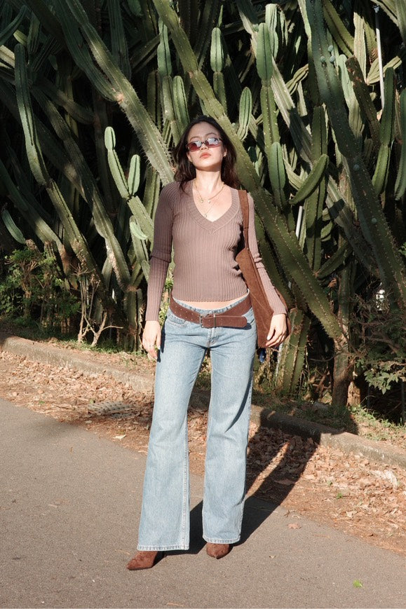 本期大必買!!超好看👖中藍色低腰直筒牛仔褲📰