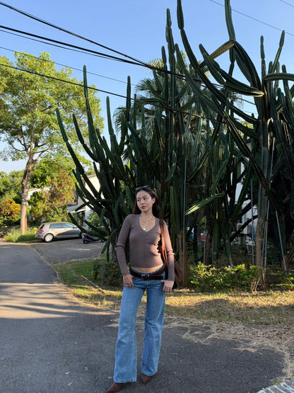 本期大必買!!超好看👖中藍色低腰直筒牛仔褲📰