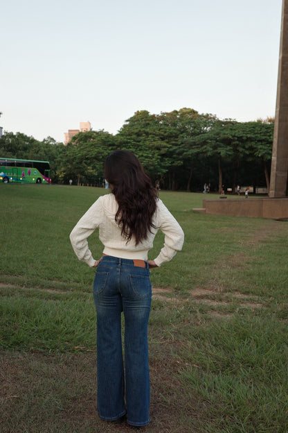 必買!!超好看低腰喇叭深中藍色2000S彈性牛仔褲🧸☕️