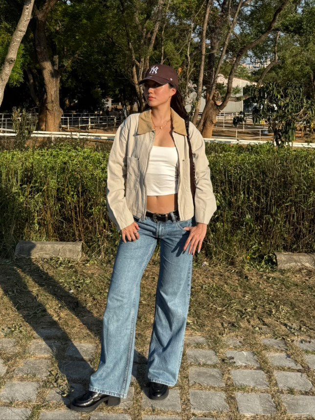 本期大必買!!超好看👖中藍色低腰直筒牛仔褲📰