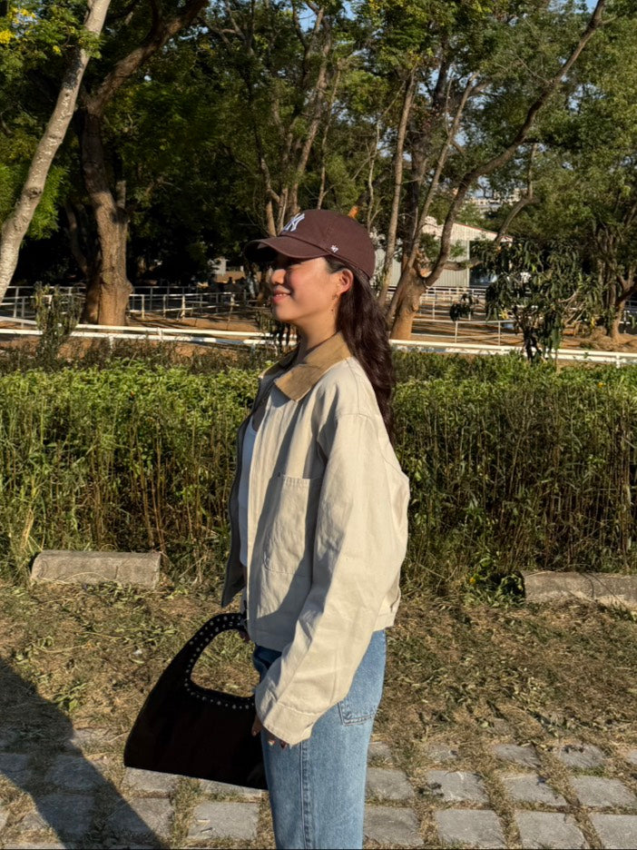 早秋必備🍂美式復古翻領薄夾克外套🤎🧸淺杏色!