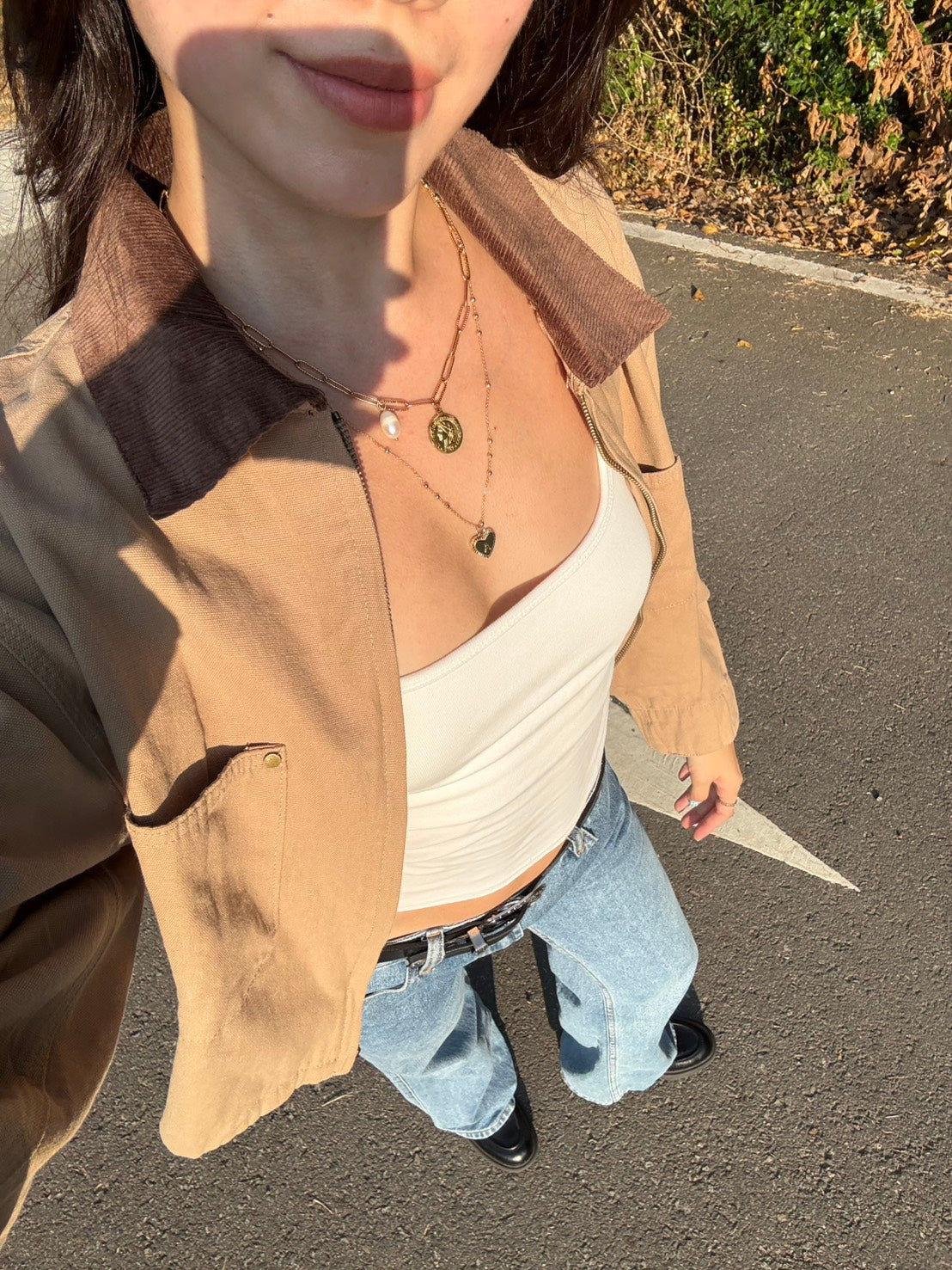 早秋必備🍂美式復古翻領薄夾克外套🤎🧸卡其咖色!