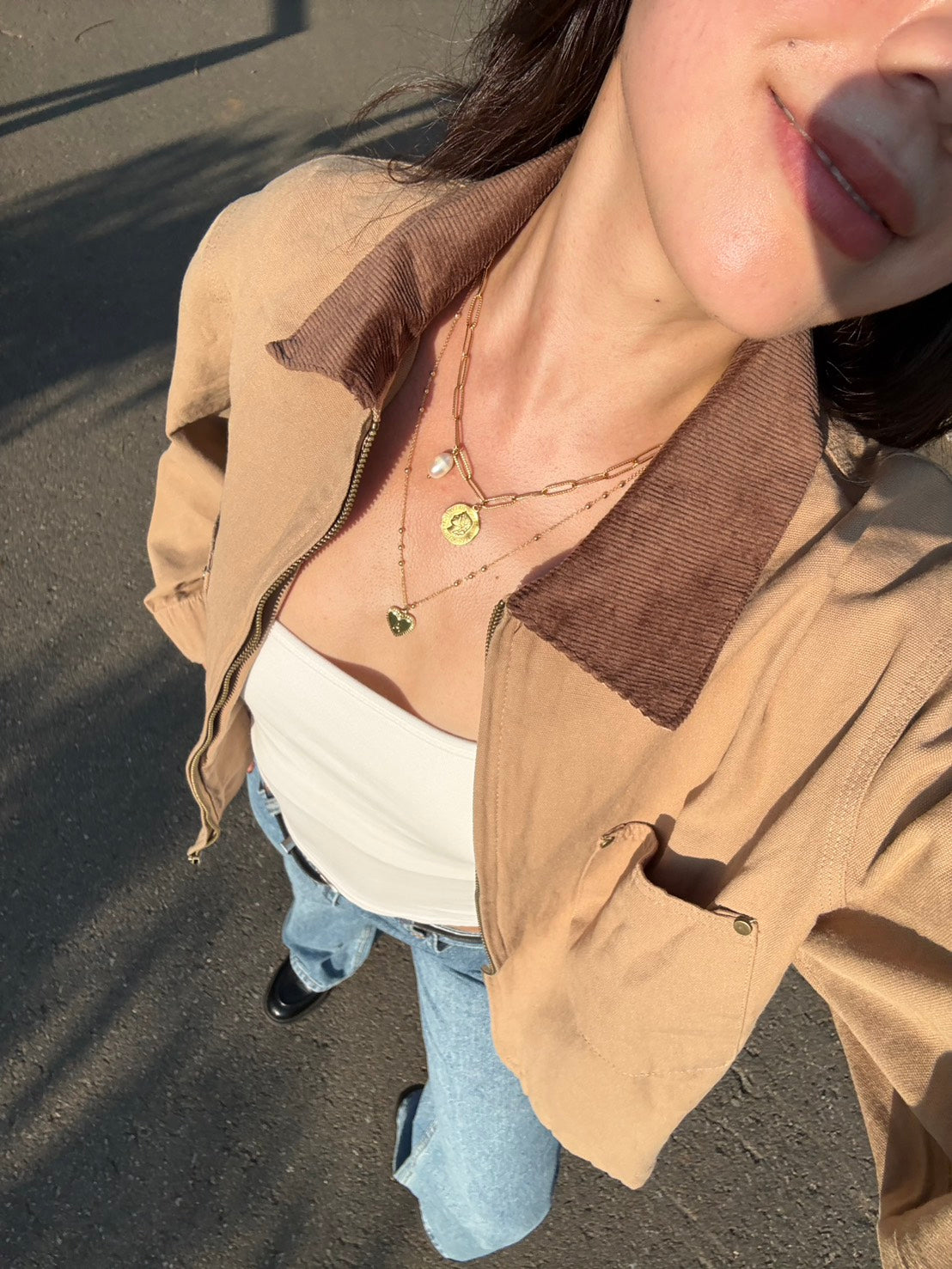早秋必備🍂美式復古翻領薄夾克外套🤎🧸卡其咖色!