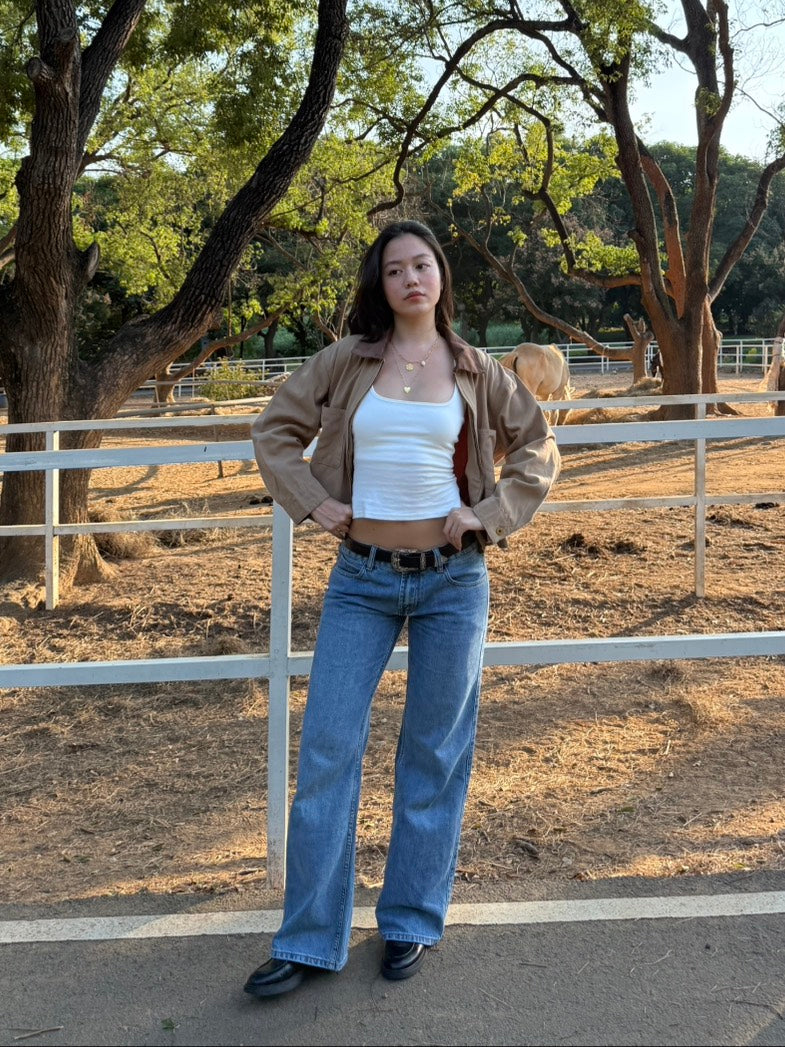 本期大必買!!超好看👖中藍色低腰直筒牛仔褲📰