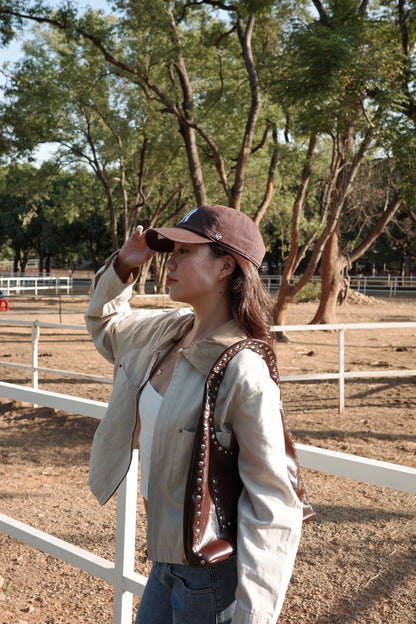 早秋必備🍂美式復古翻領薄夾克外套🤎🧸淺杏色!