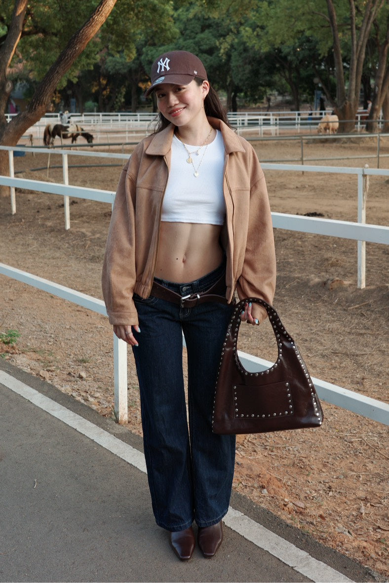 🍂早秋麂皮卡其色騎士翻領外套🛵