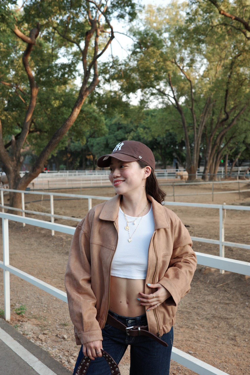 🍂早秋麂皮卡其色騎士翻領外套🛵