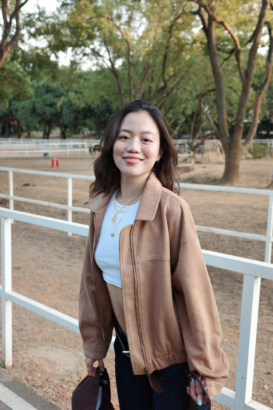 🍂早秋麂皮卡其色騎士翻領外套🛵