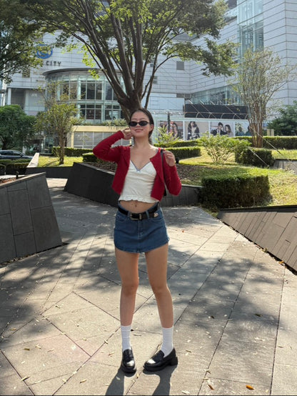 美式復古牛仔短褲裙📰🧸