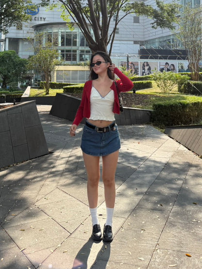 美式復古牛仔短褲裙📰🧸