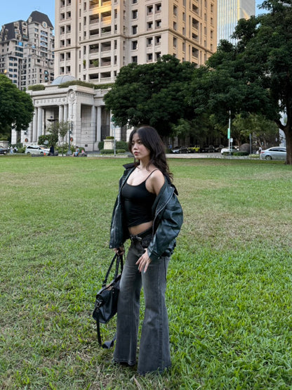 𝐆𝐫𝐮𝐧𝐠𝐞 𝐠𝐫𝐞𝐲 𝐟𝐥𝐚𝐫𝐞 𝐣𝐞𝐚𝐧𝐬 🖤