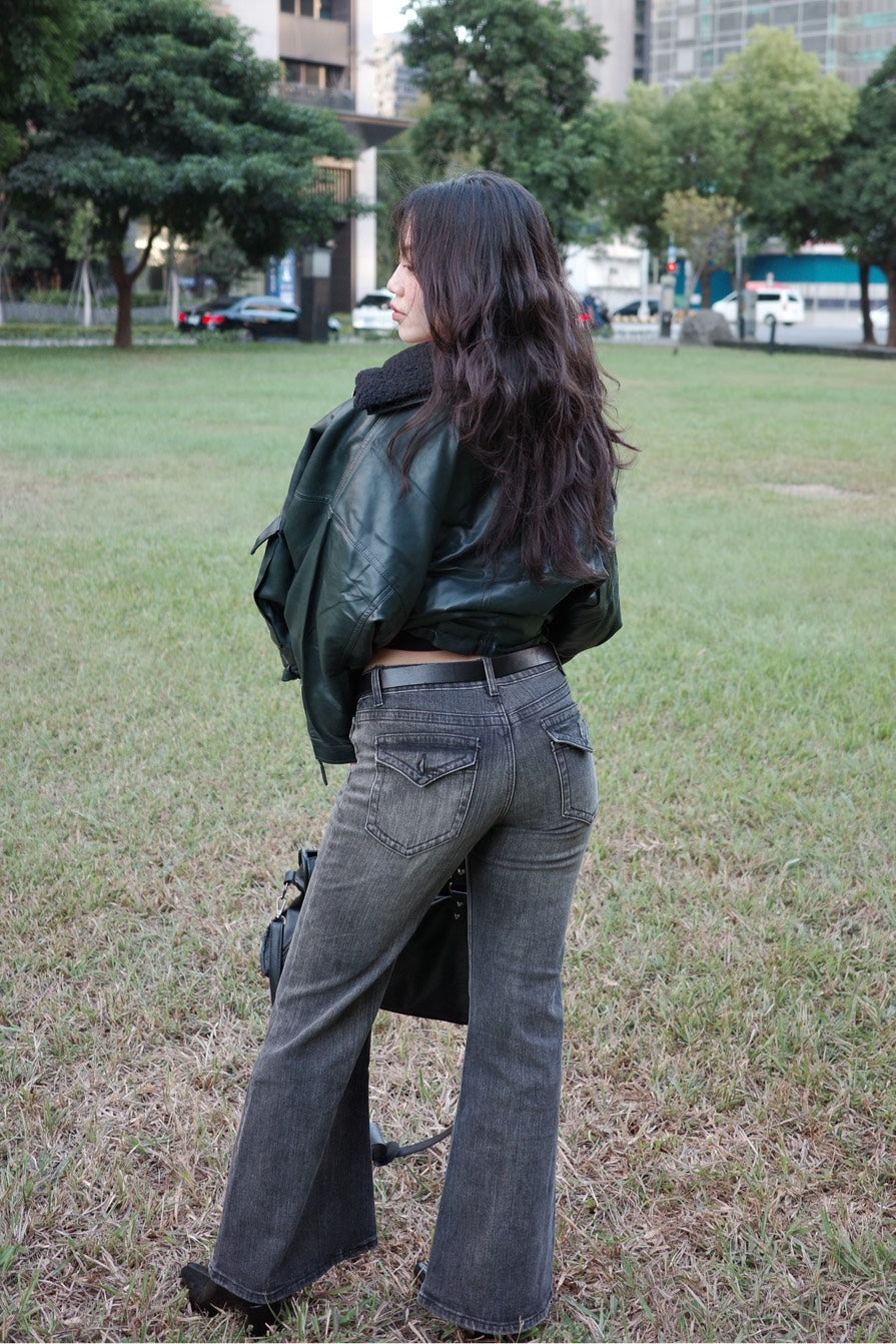 𝐆𝐫𝐮𝐧𝐠𝐞 𝐠𝐫𝐞𝐲 𝐟𝐥𝐚𝐫𝐞 𝐣𝐞𝐚𝐧𝐬 🖤