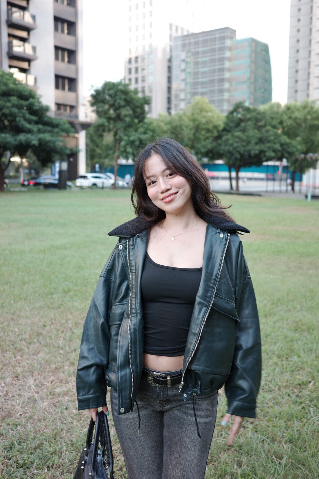 𝟐𝟎𝟎𝟎𝐬 𝐟𝐚𝐮𝐱-𝐥𝐞𝐚𝐭𝐡𝐞𝐫 𝐛𝐚𝐝𝐝𝐢𝐞 𝐣𝐚𝐜𝐤𝐞𝐭 🖤🎱