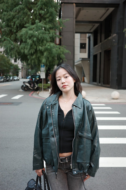 𝟐𝟎𝟎𝟎𝐬 𝐟𝐚𝐮𝐱-𝐥𝐞𝐚𝐭𝐡𝐞𝐫 𝐛𝐚𝐝𝐝𝐢𝐞 𝐣𝐚𝐜𝐤𝐞𝐭 🖤🎱