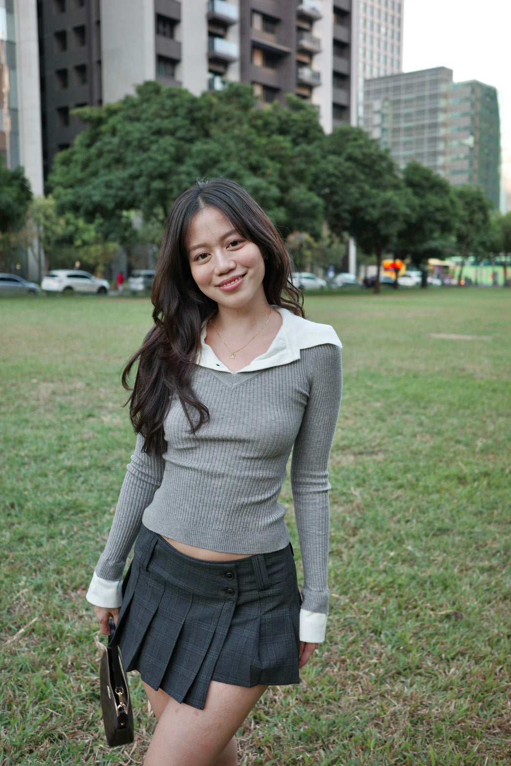 本期大必買!!📰🩶學院風𝐏𝐨𝐥𝐨領假兩件𝐊𝐧𝐢𝐭 𝐭𝐨𝐩🧶📖