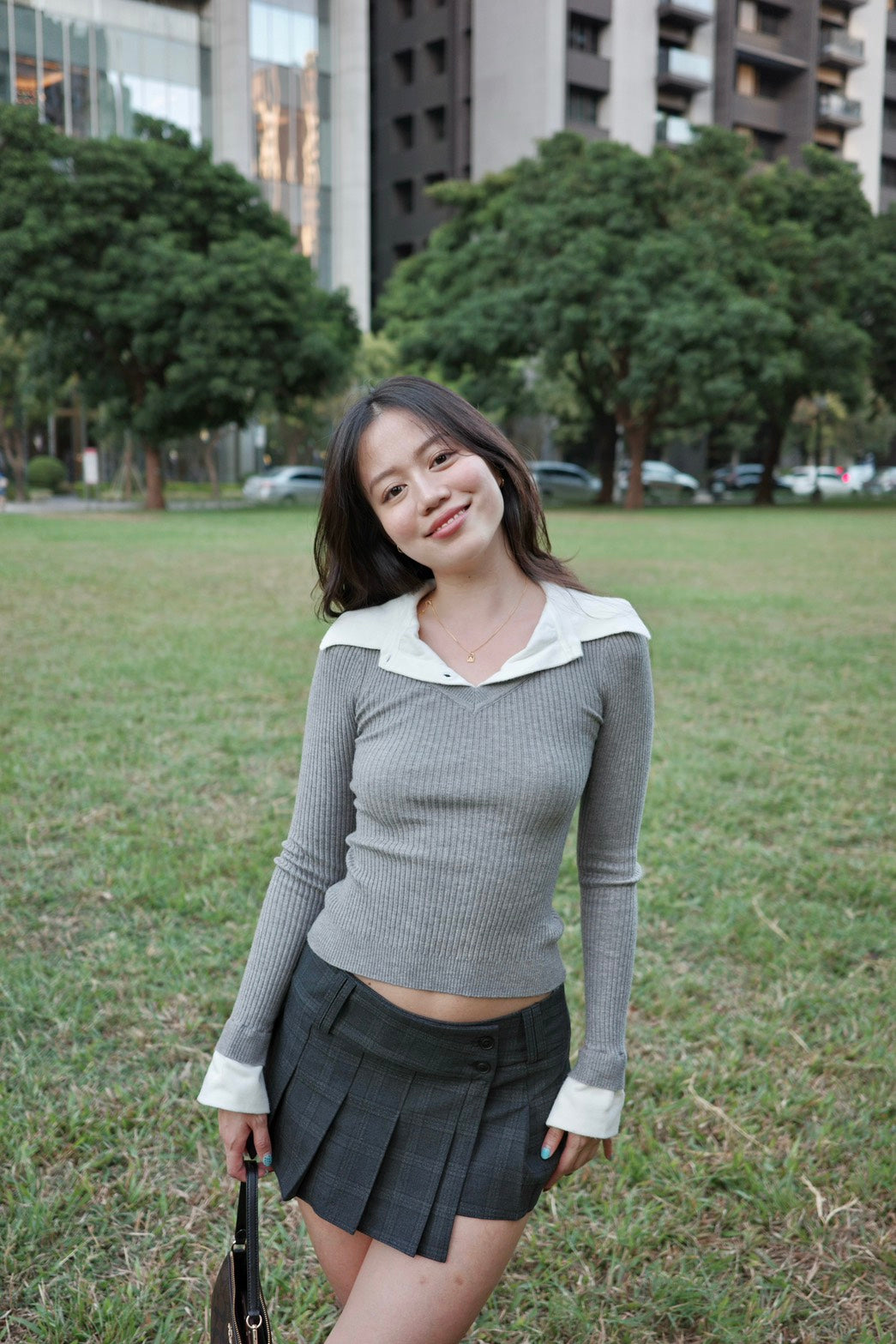 本期大必買!!📰🩶學院風𝐏𝐨𝐥𝐨領假兩件𝐊𝐧𝐢𝐭 𝐭𝐨𝐩🧶📖