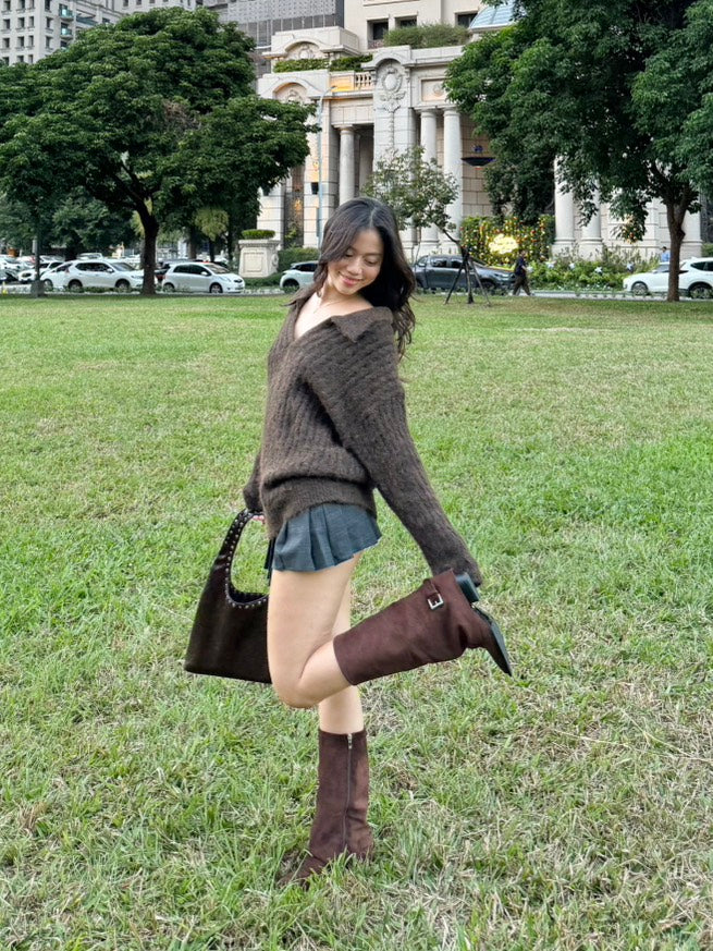 必買!!⭐️𝐜𝐡𝐨𝐜𝐨 𝐬𝐮𝐞𝐝𝐞 𝐬𝐥𝐨𝐮𝐜𝐡𝐲 𝐛𝐨𝐨𝐭𝐬 🍫👢