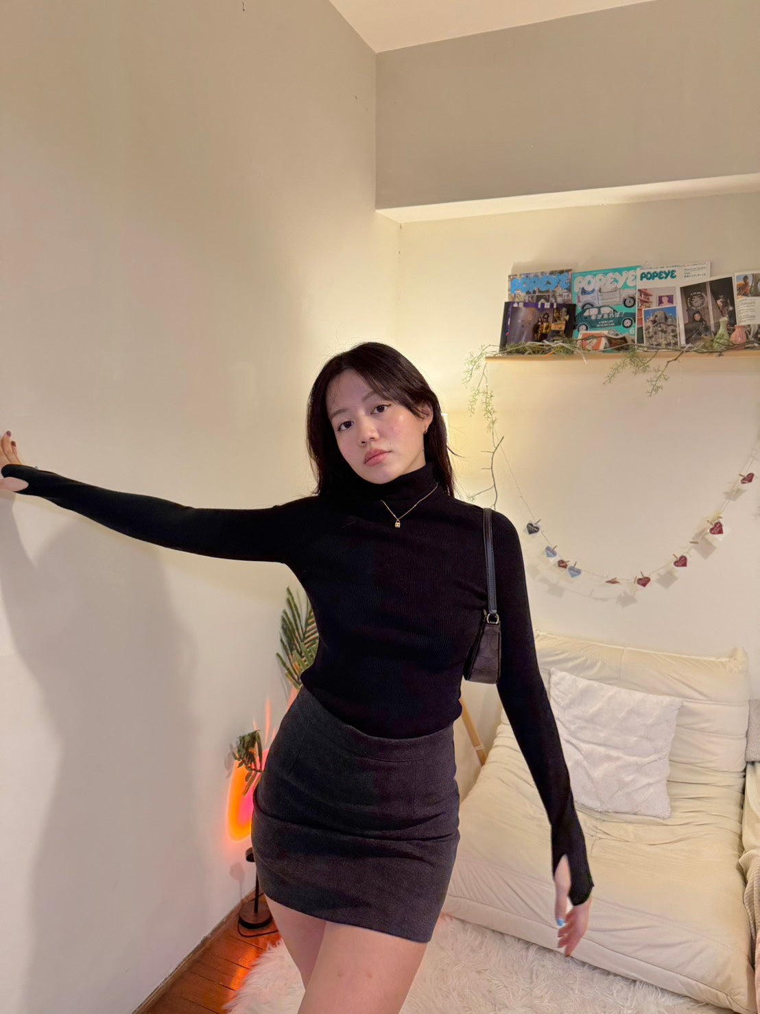 秋冬必備☕️🩶百搭簡約毛呢A字短裙📰