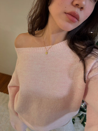 本期大必買!⭐微斜肩慵懶大毛衣𝐏𝐢𝐧𝐤 𝐒𝐧𝐨𝐰𝐟𝐚𝐥𝐥 🎀❄️