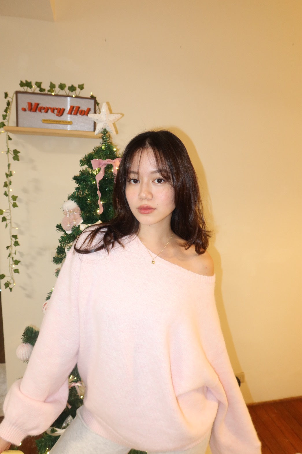 本期大必買!⭐微斜肩慵懶大毛衣𝐏𝐢𝐧𝐤 𝐒𝐧𝐨𝐰𝐟𝐚𝐥𝐥 🎀❄️