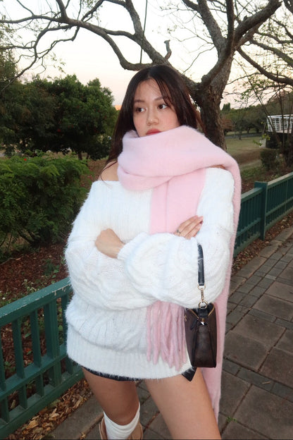 必買𝐁𝐥𝐮𝐬𝐡 𝐂𝐥𝐨𝐮𝐝 𝐒𝐜𝐚𝐫𝐟 🎀超可愛軟綿大圍巾☁️