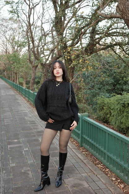 新色🖤黑色𝐬𝐨𝐟𝐭 𝐩𝐮𝐟𝐟𝐲 𝐜𝐚𝐛𝐥𝐞 𝐬𝐰𝐞𝐚𝐭𝐞𝐫 🧸🧣