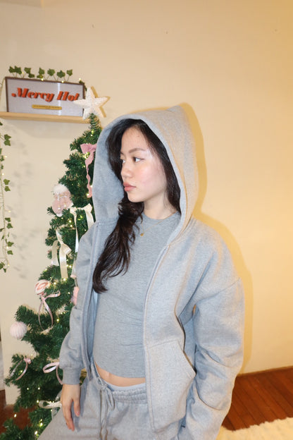 本期必買🧸!𝐂𝐨𝐳𝐲 𝐖𝐢𝐧𝐭𝐞𝐫 𝐒𝐨𝐟𝐭 𝐆𝐫𝐞𝐲連帽厚刷絨棉質套裝(可拆買!❄️闆娘大推!