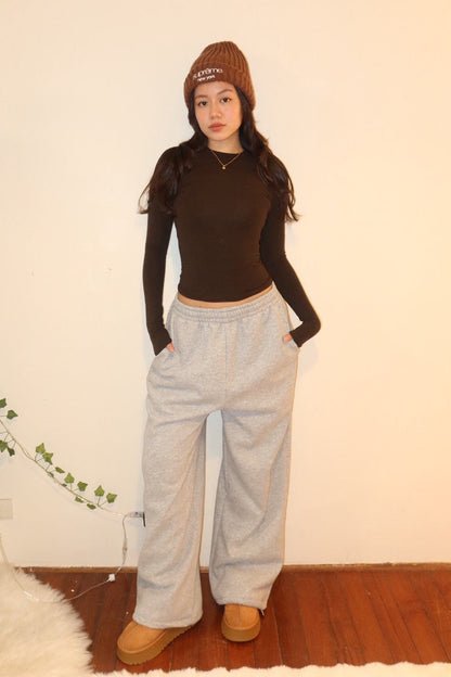 重磅霧灰刷絨 Sweat Pants寬鬆長版🩶❄️
