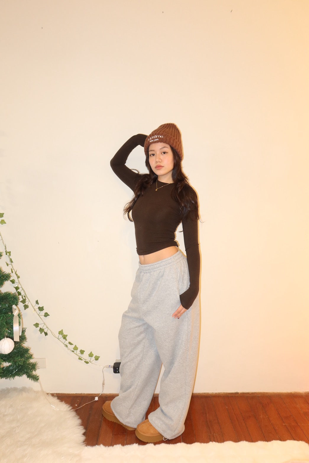 重磅霧灰刷絨 Sweat Pants寬鬆長版🩶❄️