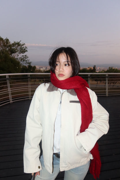 𝐂𝐫𝐞𝐚𝐦 𝐖𝐨𝐫𝐤𝐰𝐞𝐚𝐫 Jacket🐑🤎奶油配色復古工裝外套