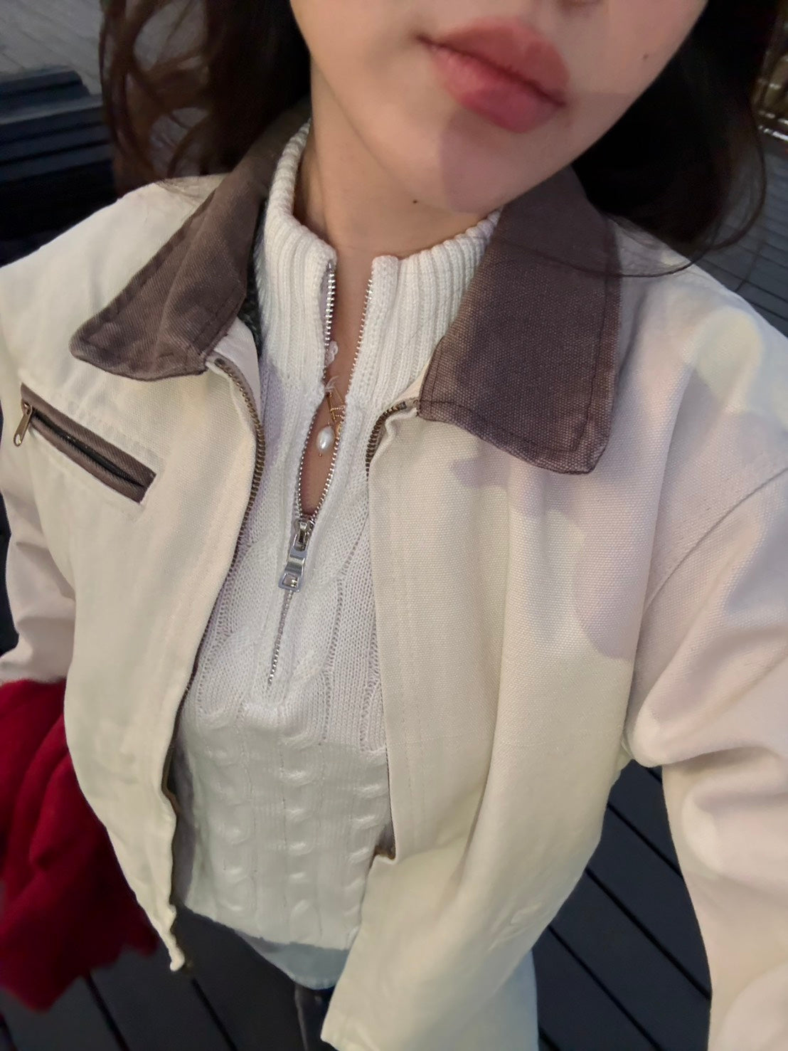 𝐂𝐫𝐞𝐚𝐦 𝐖𝐨𝐫𝐤𝐰𝐞𝐚𝐫 Jacket🐑🤎奶油配色復古工裝外套