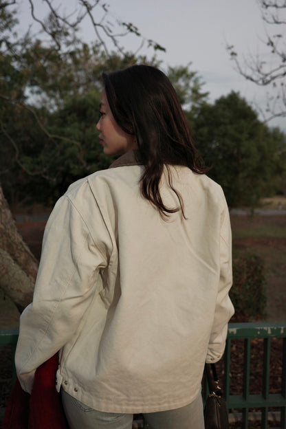 𝐂𝐫𝐞𝐚𝐦 𝐖𝐨𝐫𝐤𝐰𝐞𝐚𝐫 Jacket🐑🤎奶油配色復古工裝外套