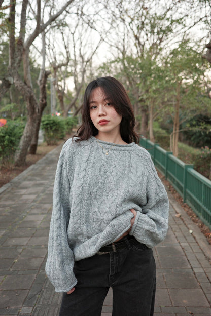 新色📰經典灰𝐬𝐨𝐟𝐭 𝐩𝐮𝐟𝐟𝐲 𝐜𝐚𝐛𝐥𝐞 𝐬𝐰𝐞𝐚𝐭𝐞𝐫 🧸🧣
