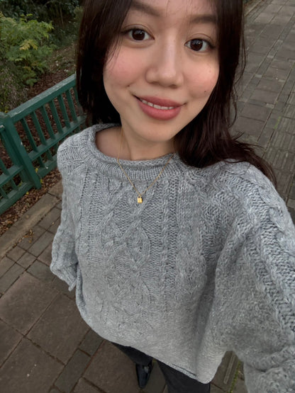新色📰經典灰𝐬𝐨𝐟𝐭 𝐩𝐮𝐟𝐟𝐲 𝐜𝐚𝐛𝐥𝐞 𝐬𝐰𝐞𝐚𝐭𝐞𝐫 🧸🧣